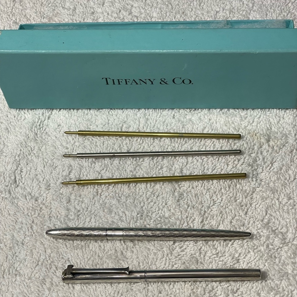 Tiffany & Co. Silver Pen Set with Refills